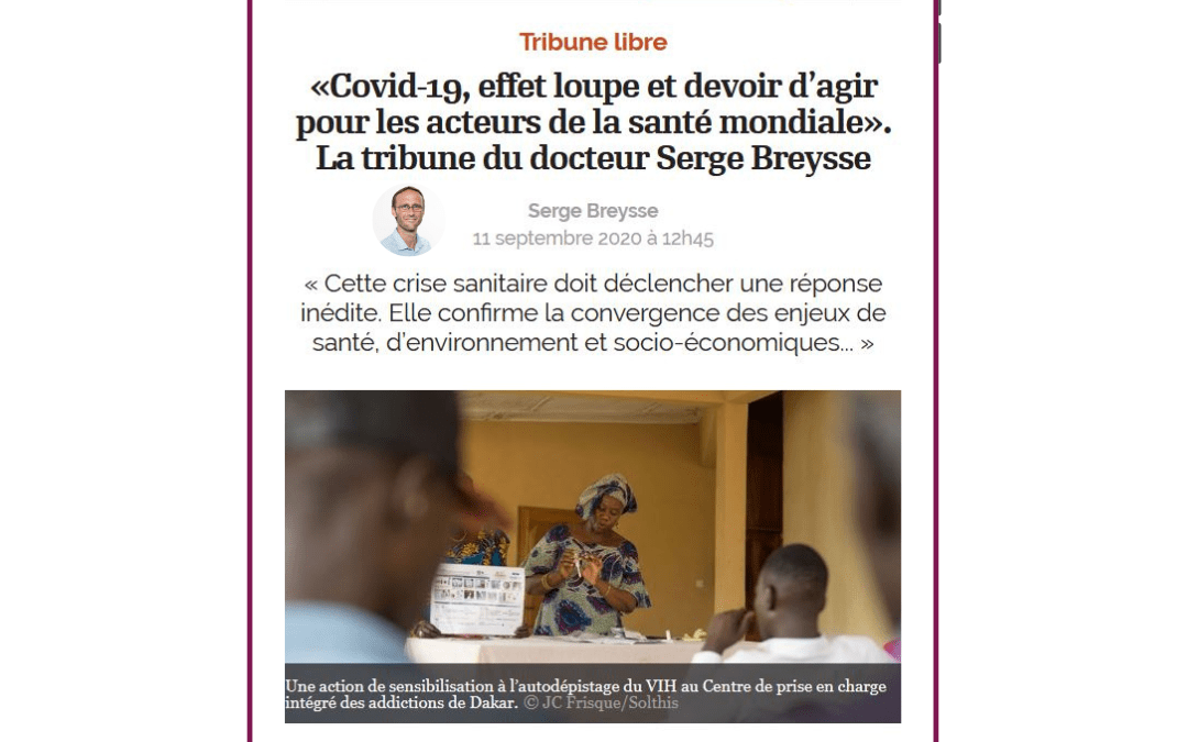 “Covid-19, glass effect and duty to act for the actors of global health”.